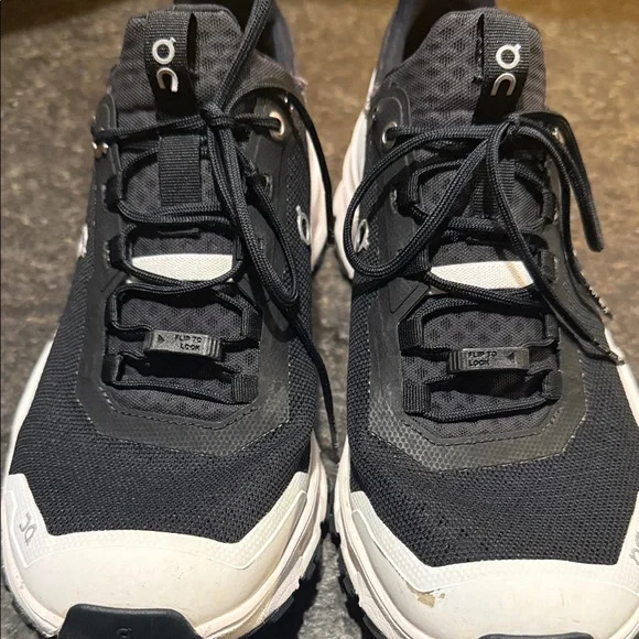 On Running Women’s Black and White Sneakers - Picture 5 of 6